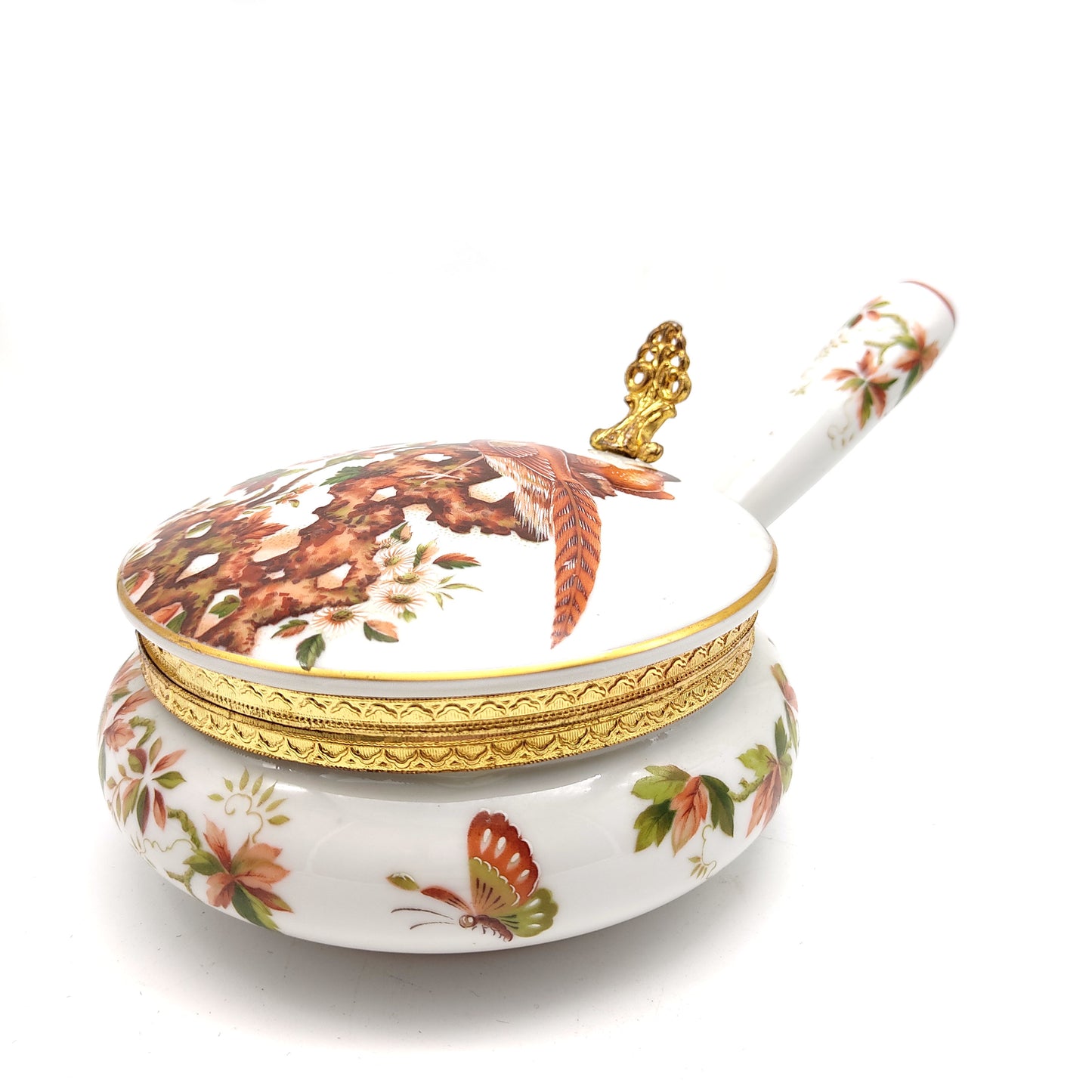 Vintage Porcelain Decorative Golden Silent Butler Ash Crumb Catcher Handmade Japan