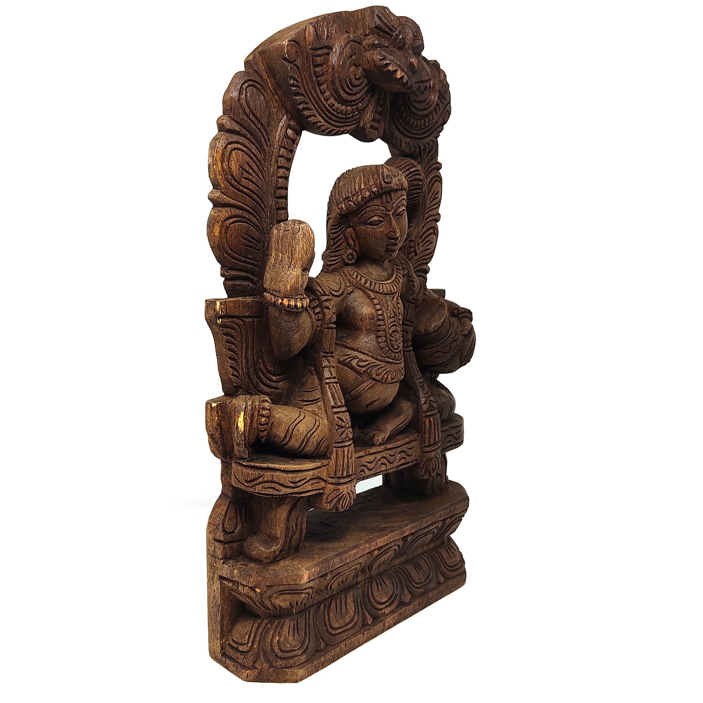 Wooden Bal Krishna Carving | Krishna Wall Hanging Plaque Handmade Carving 18"