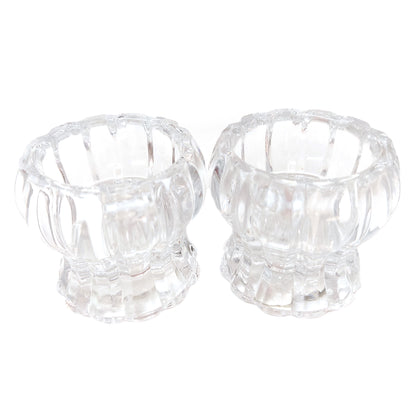 Deplomb Lead Crystal Candle Holders Tea Light Candle Holder Home Decor - Pair 2.5"