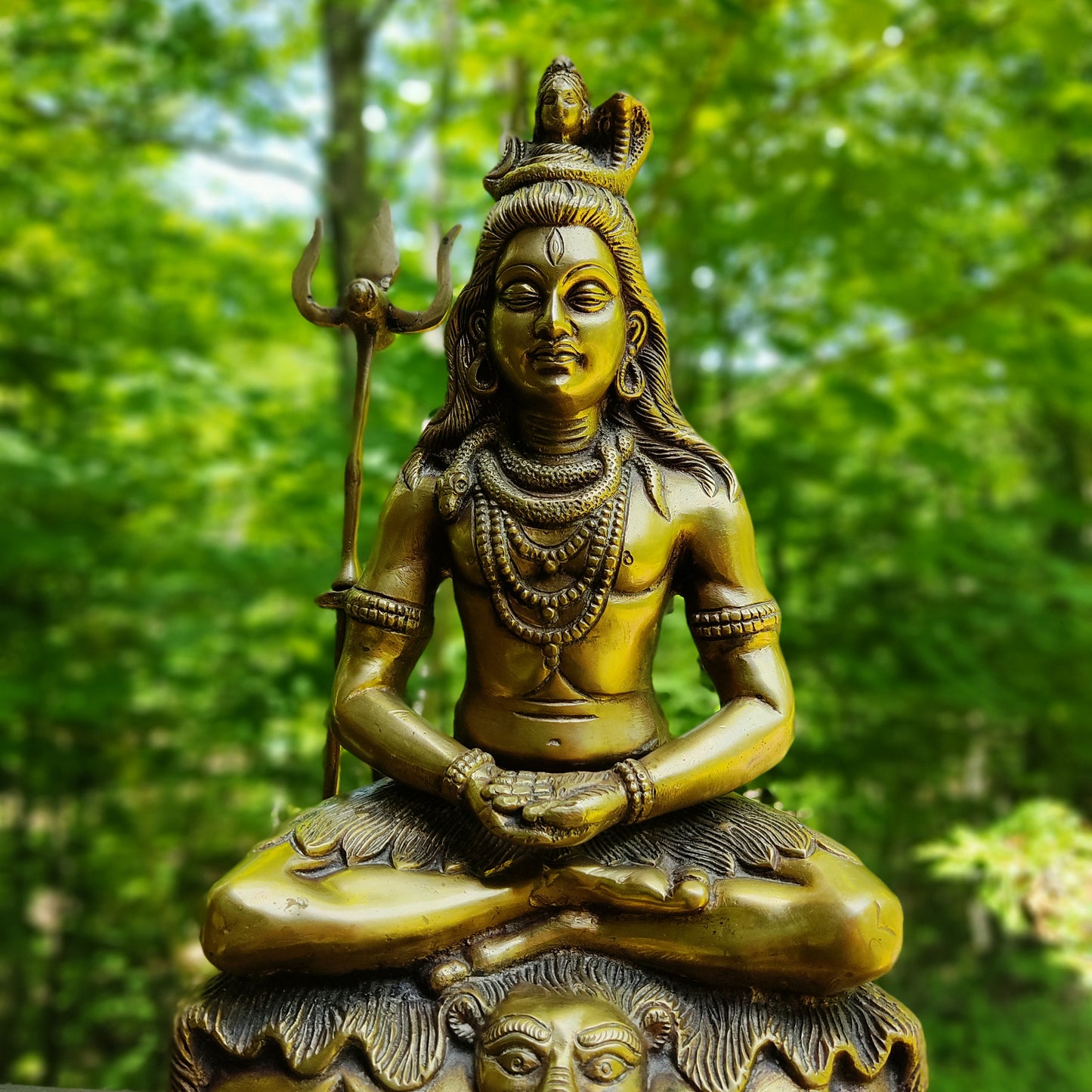 Gangadhara Shiva Hindu God In Meditation Brass Statue