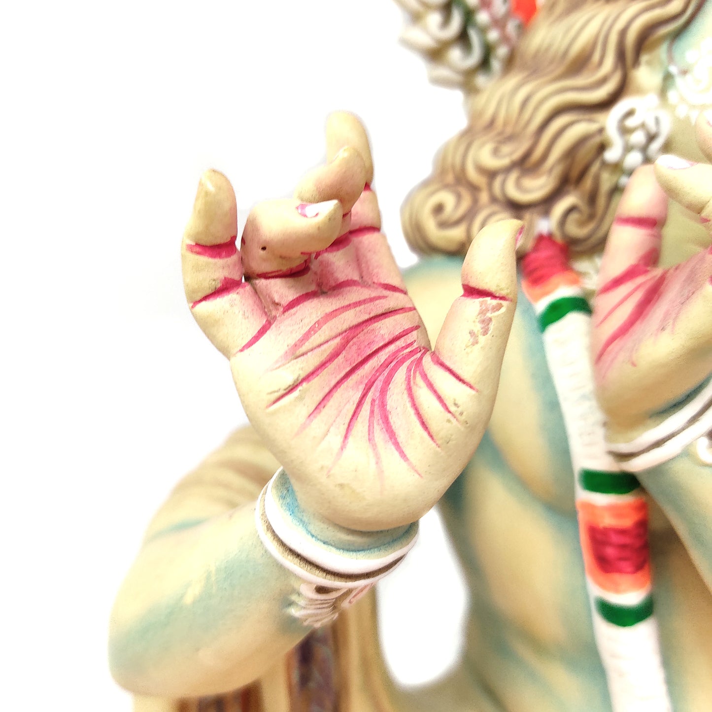 19.75" Terracotta Krishna India God Handmade Sculpture Figurine Clay Statue