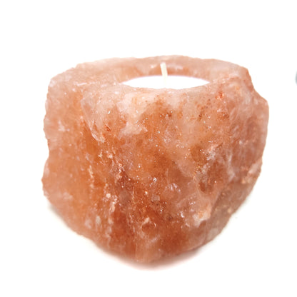 Himalayan Salt Rough Natural Crystal Rock Candle Holder Home Decoration Gift Set