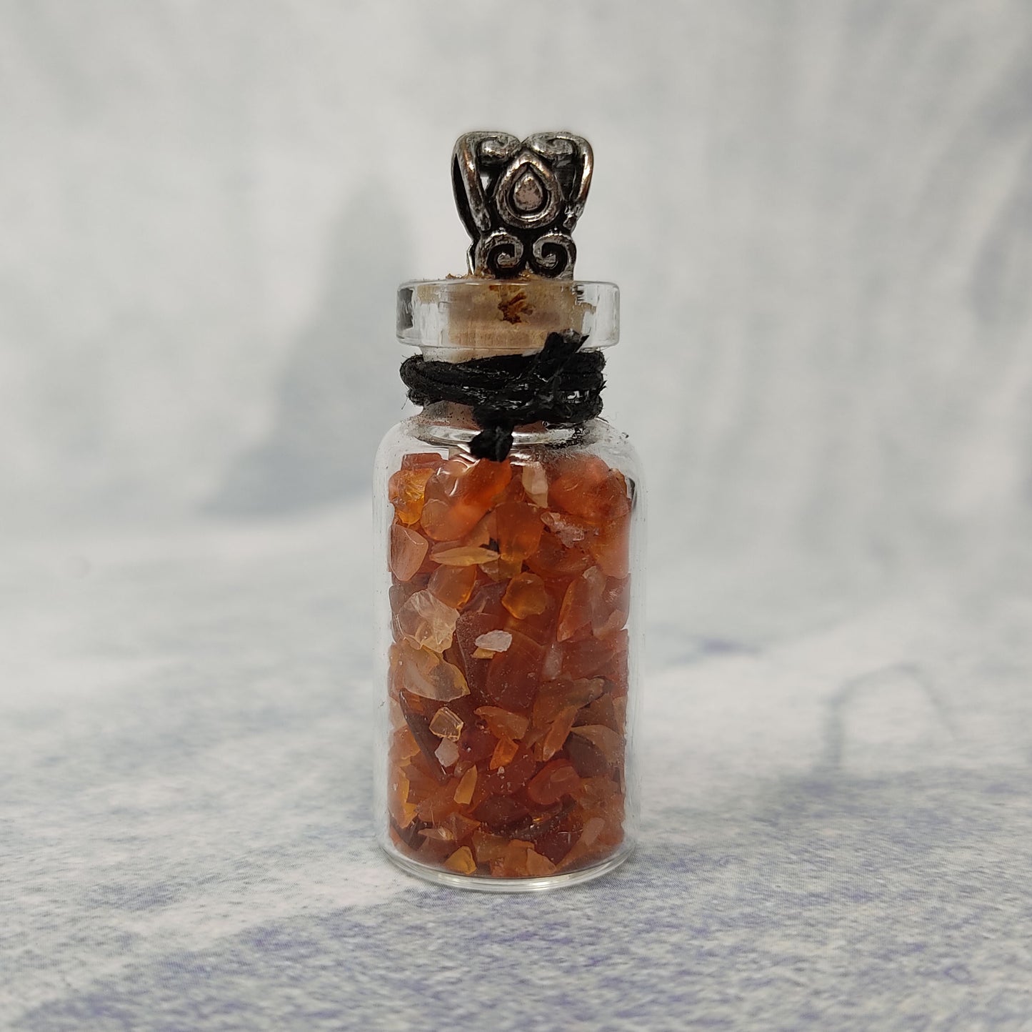 Carnelian Jewlery Gift Set Carnelian Chip Stretch Bracelet - Carnelian Chip Stone Bottle Necklace