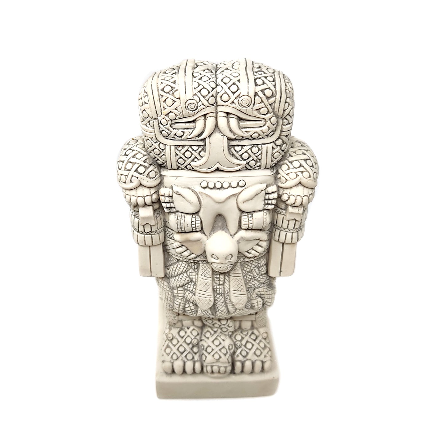 Statue of Coatlicue Aztec Earth Goddess of Life Death Rebirth Resin Handmade 8.25"