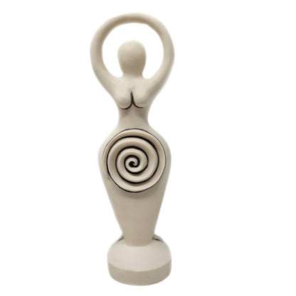 Spiral Goddess Statue Female Spirituality Wiccan Altar Figurine Decor Gift 7.5"