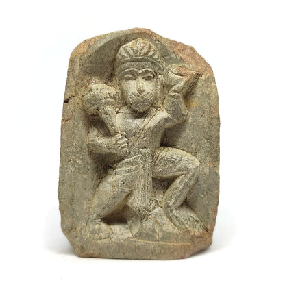Hanuman Figurine Solid Stone Carved Bhakti Yoga God Hanuman Ji Hindu Statue 3"