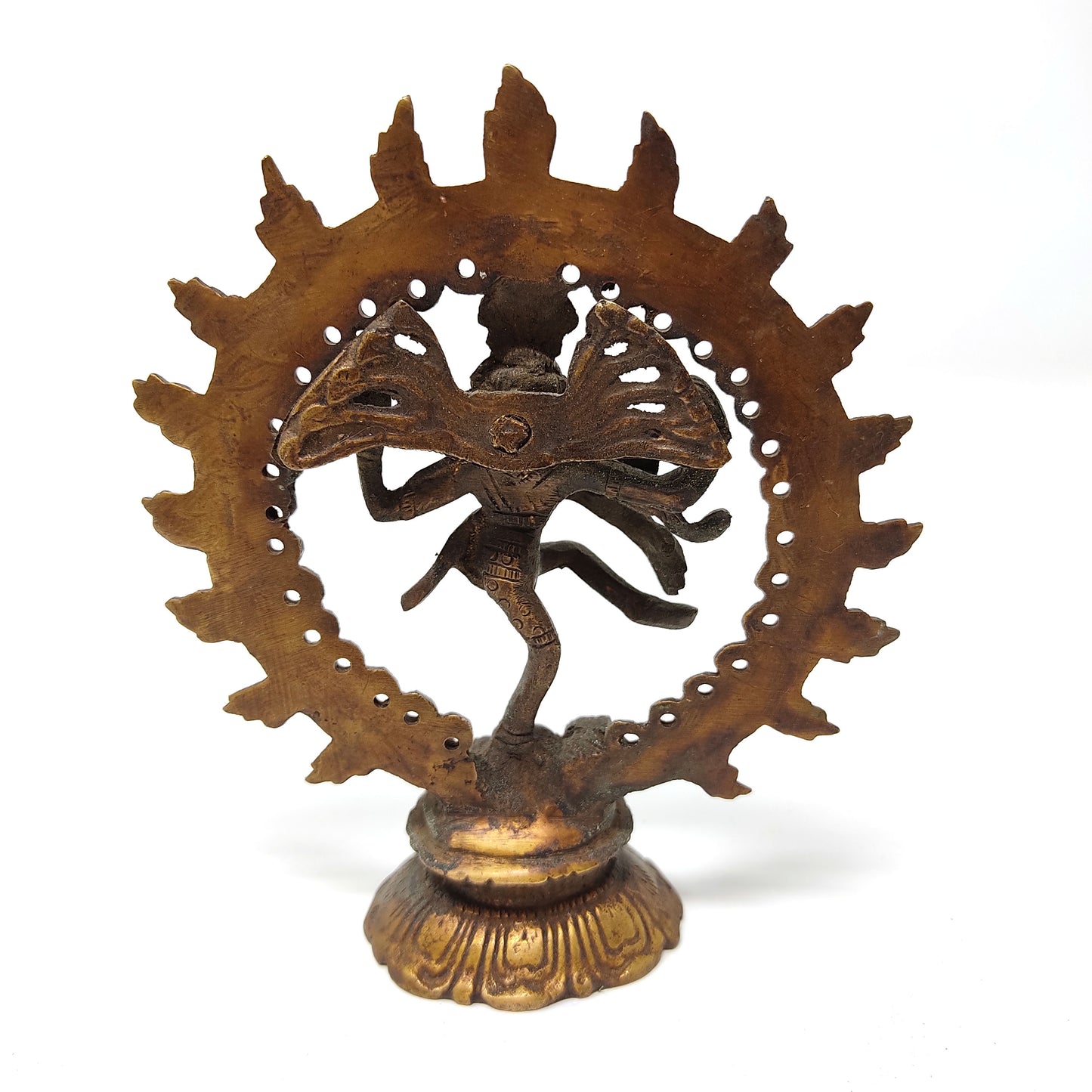 Nataraja Brass Statue Dancing Shiva Nataraj Handmade India God Statue Murti 5.25"