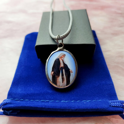 mother mary cross pendant necklace gift