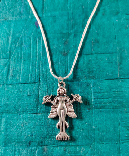 lilith satanic omther pendant necklace silver