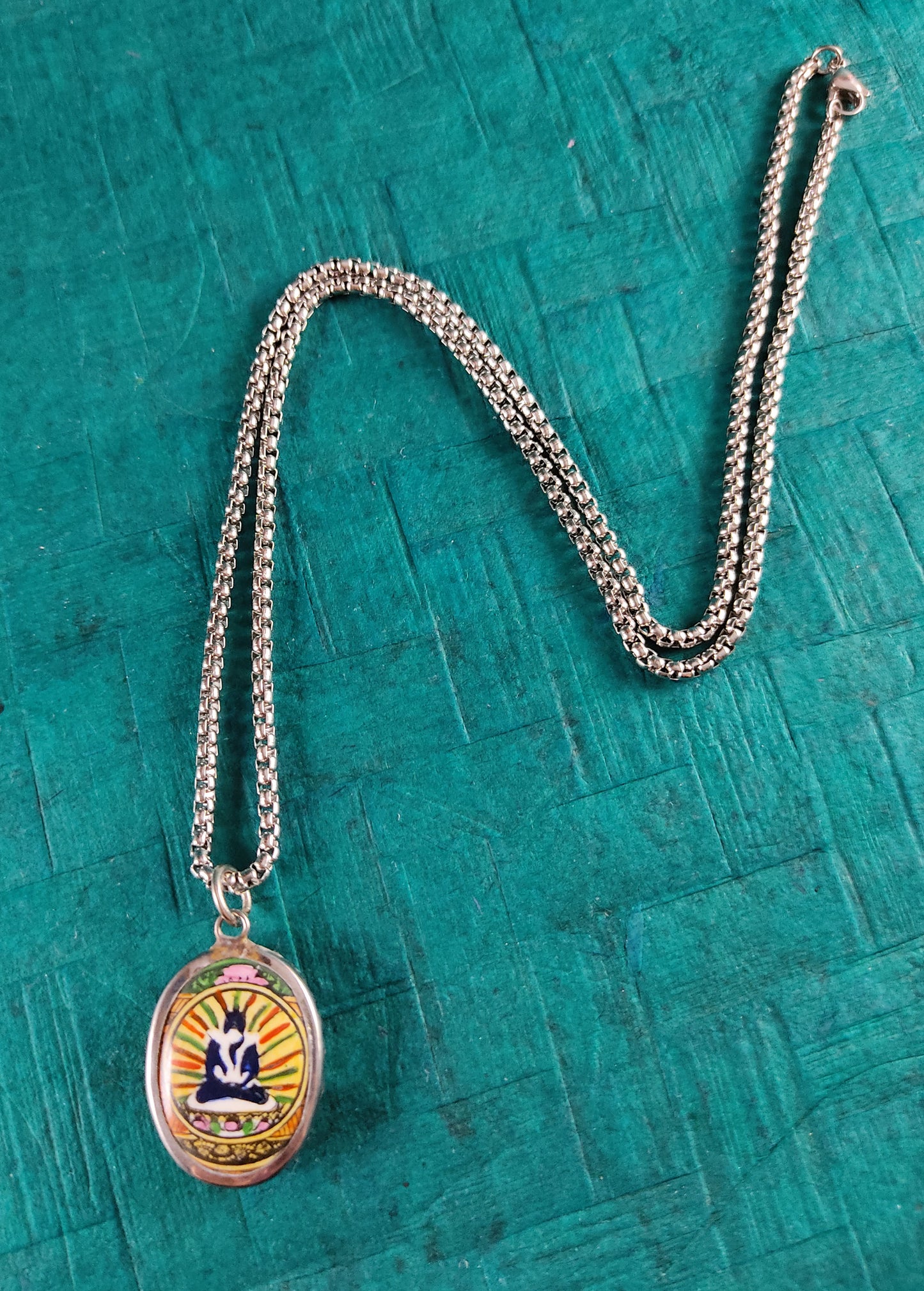 Yab Yum Shiva Shakti Tantra Union Pendant | 24" Stainless Steel Necklace | Yoga Gift