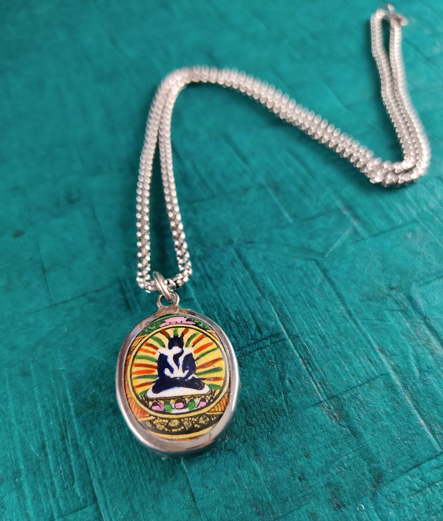 Yab Yum Shiva Shakti Tantra Union Pendant | 24" Stainless Steel Necklace | Yoga Gift