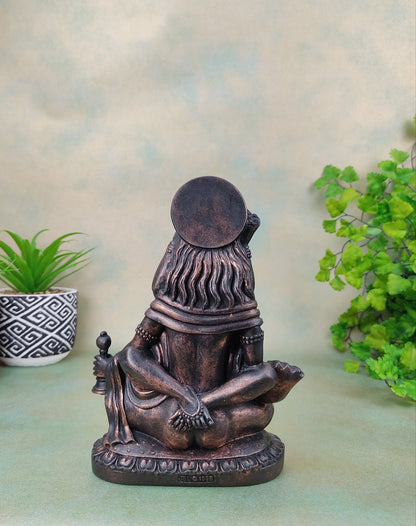 Tantric Union Shiva Shakti India Holy Ganges Clay Handmade Lotus Yab Yum Statue 8"