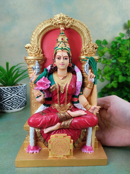 9.25" Goddess Lalitha Devi Statue Tripura Sundari Lalita India Mother Goddess