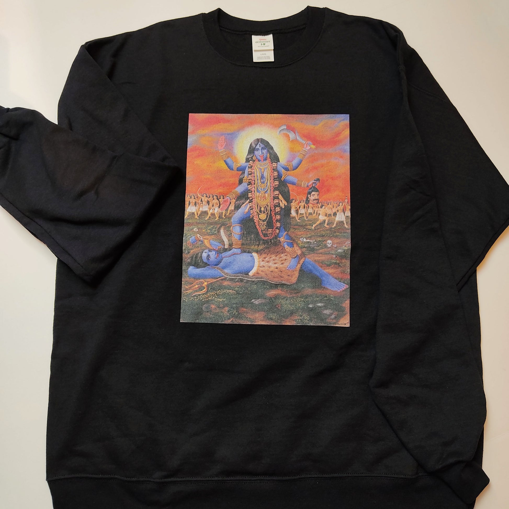 Kali Goddess Long Sleeve Shirt Black