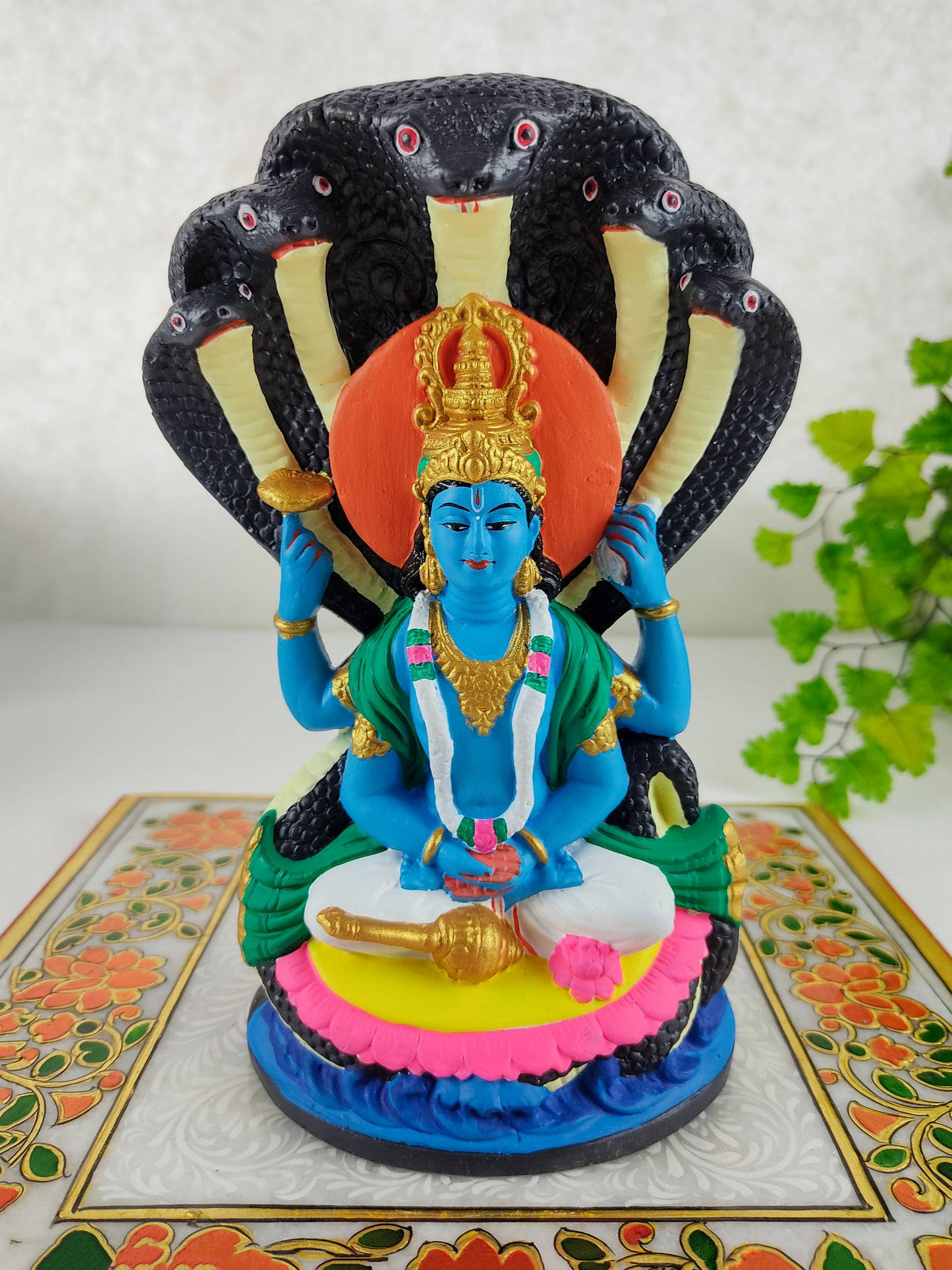 lord vishnu india go statue deity