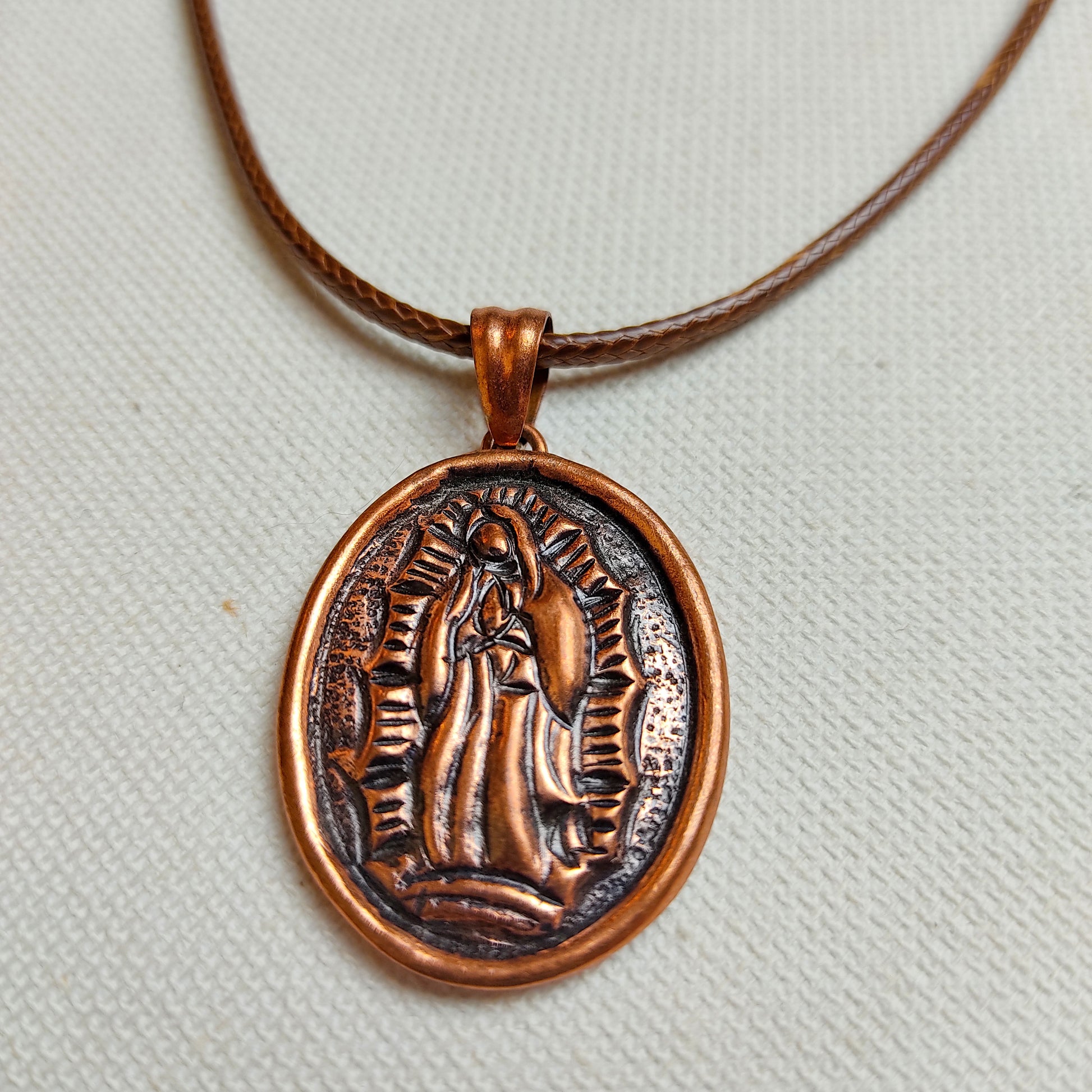 guadalupe copper pendant necklace