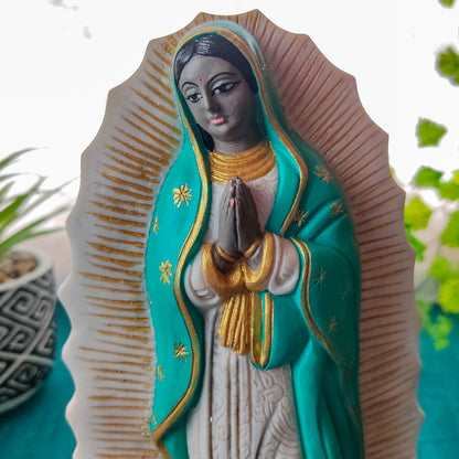 Our Lady of Guadalupe Blessed Virgin Mother Mary 8.5" Catholic Altar Statue