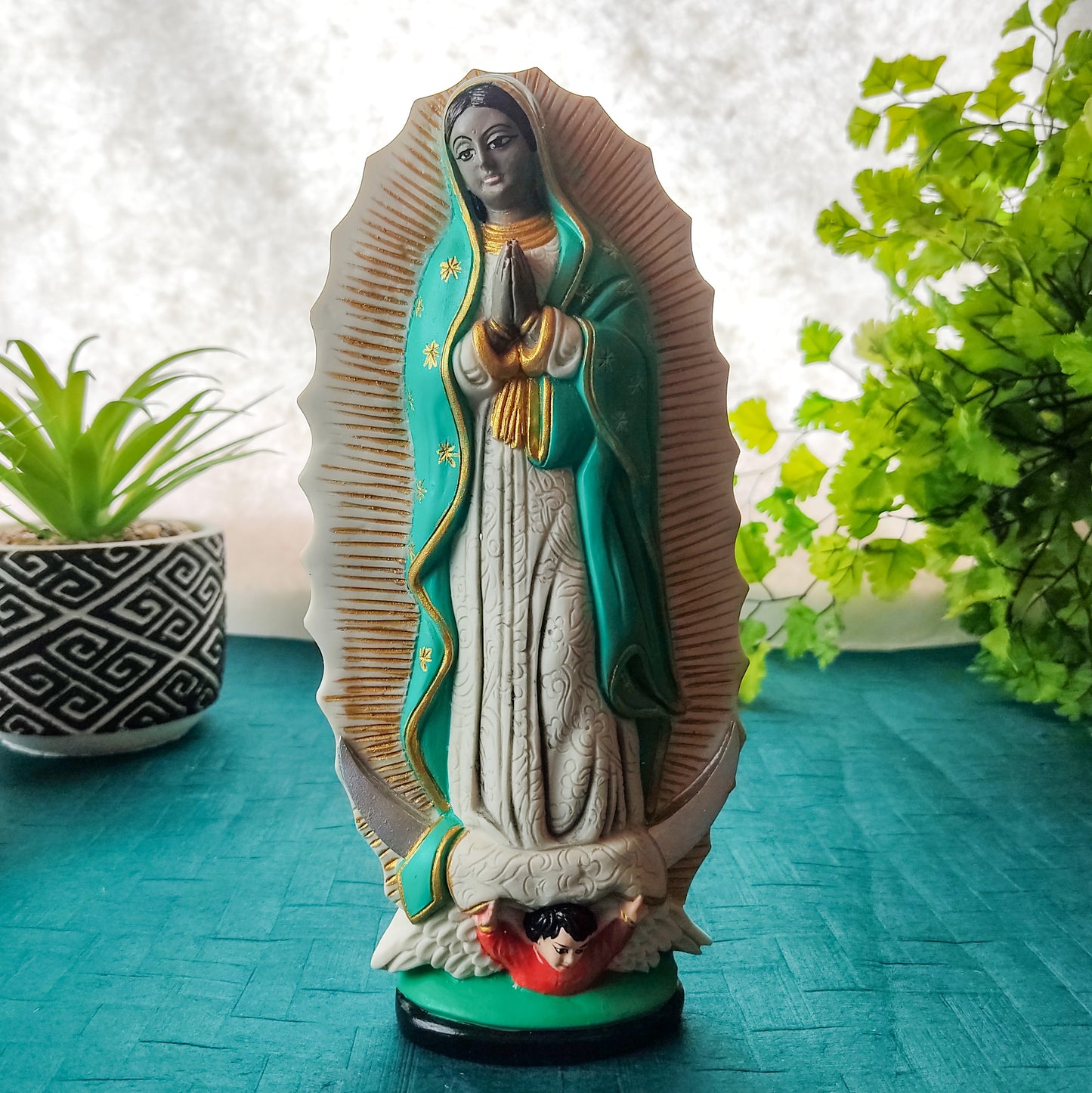 Our Lady of Guadalupe Blessed Virgin Mother Mary 8.5" Catholic Altar Statue