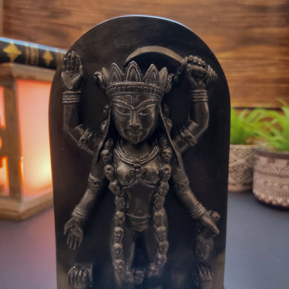 Adyapeath Kali Statue Adya Maa Kali Shiva India Handmade Altar Statue 7.5"