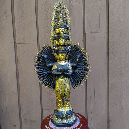 30" Avalokiteshvara Statue | Ten Faces Buddha A Thousand Arms Buddhism Idol