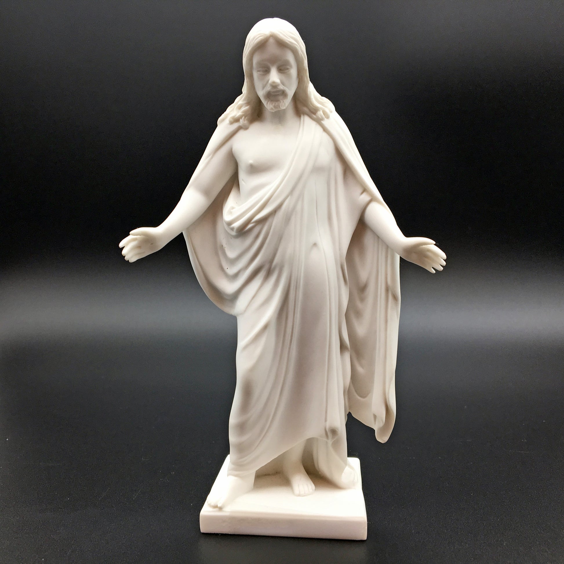 White Cultured Marble Statue Christus Jesus Figurine Statue 6" - White - Montecinos Ethnic