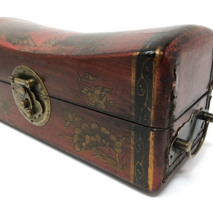 Chinese Wood Trinket Wooden Box Storage Box With Metal Lock and Metal Handles
