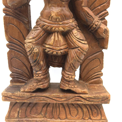 Vintage Solid Wood Carving India Temple Mandir Dancer Decorative Wall Hanging