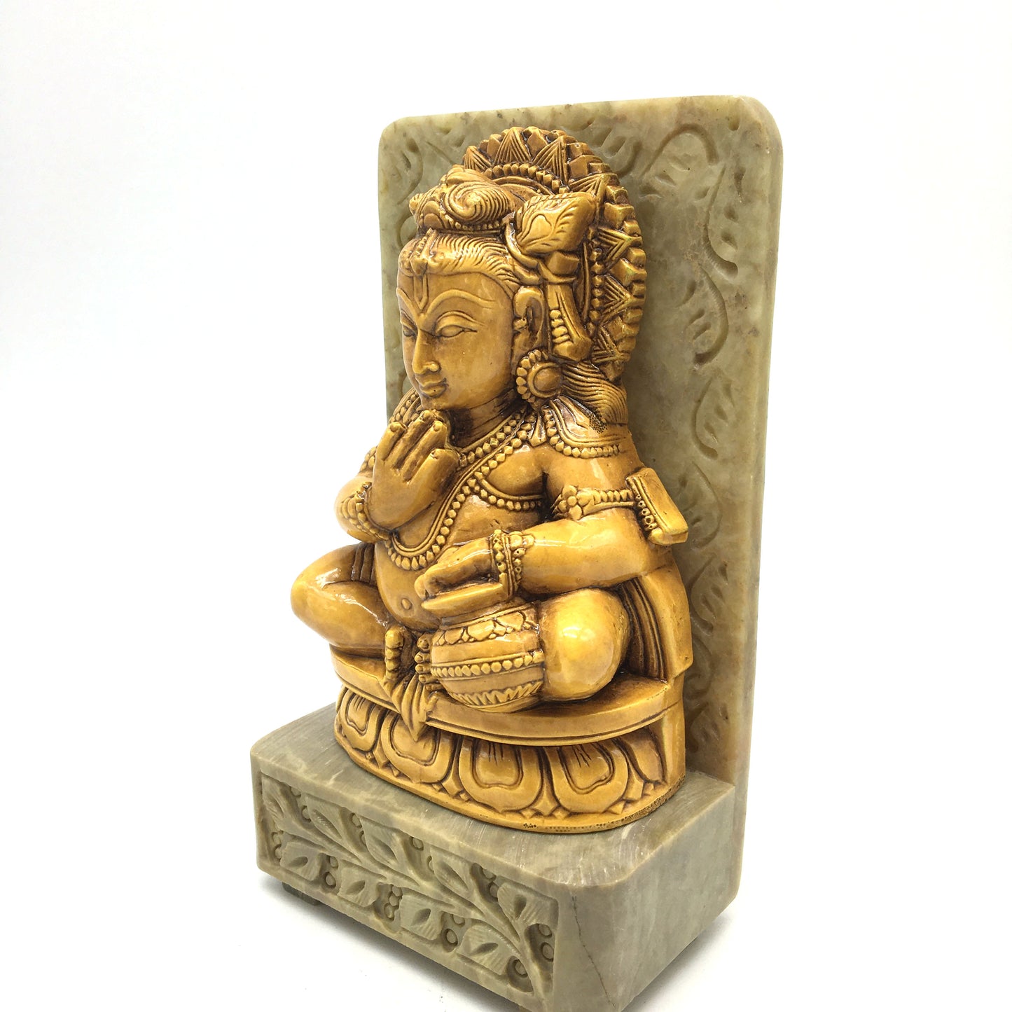 India God Krishna The Butter Thief on Resin and Soapstone Base Statue Handmade