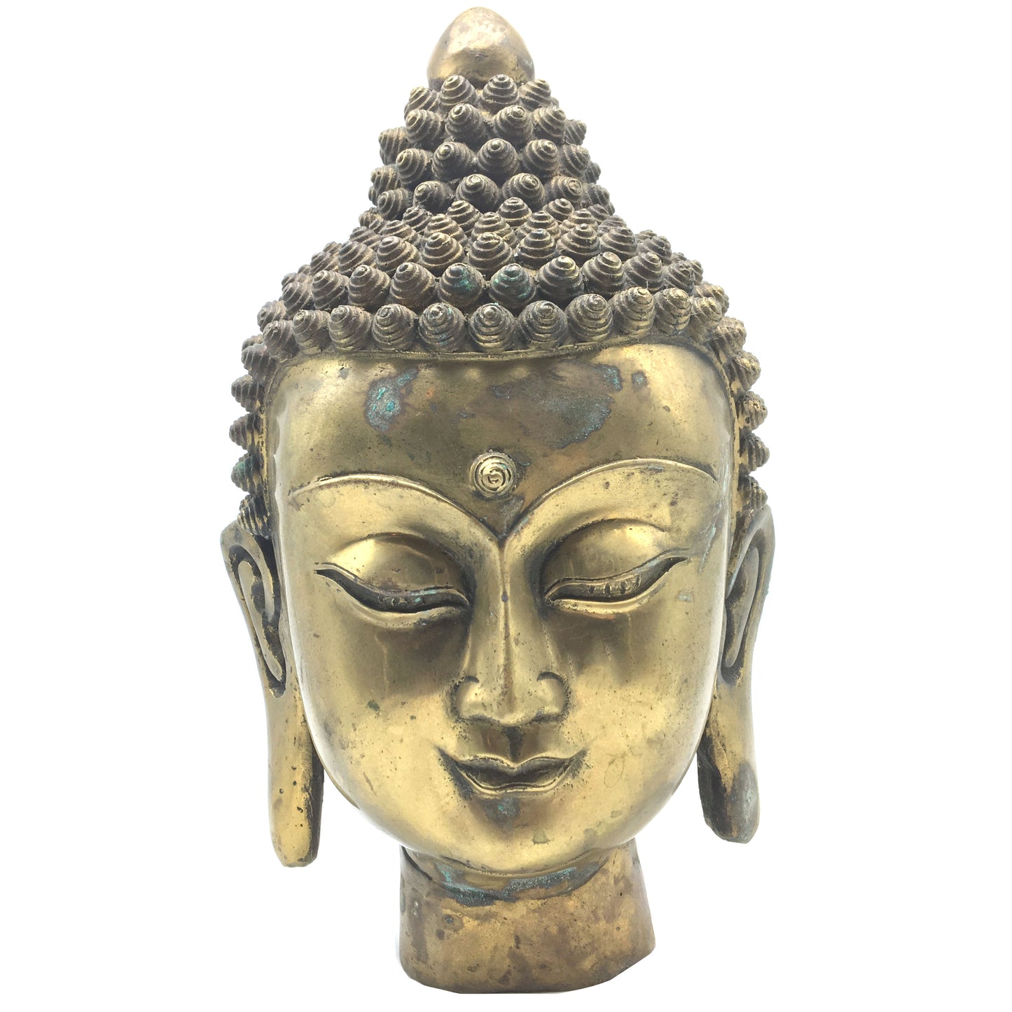 Amazing Brass ShakyaMuni Buddha Head Buddhism Sculpture Statue -Handcrafted