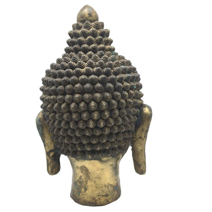 Amazing Brass ShakyaMuni Buddha Head Buddhism Sculpture Statue -Handcrafted