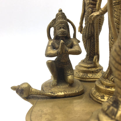 Ramdarbar Handcrafted India Gods Brass Statue Rama Sita Lakshmana Hanuman 7.5" - Montecinos Ethnic