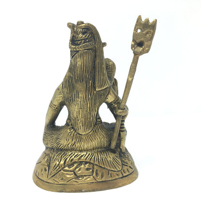 Handcrafted Brass India Supreme God Lord Shiva Siva Holding Trishul Statue Idol