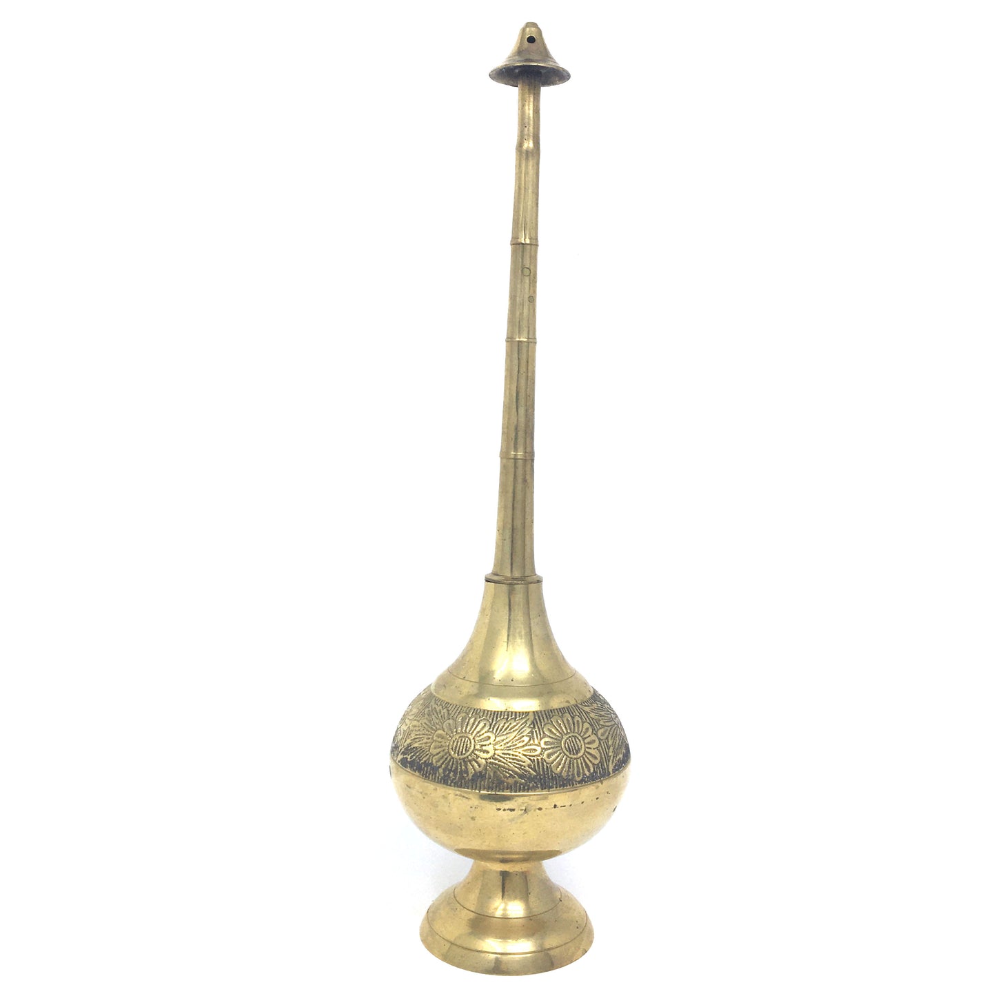 Handcrafted Decorative Brass India Gulabdani Perfume Rose Water Sprinkler 13.5"