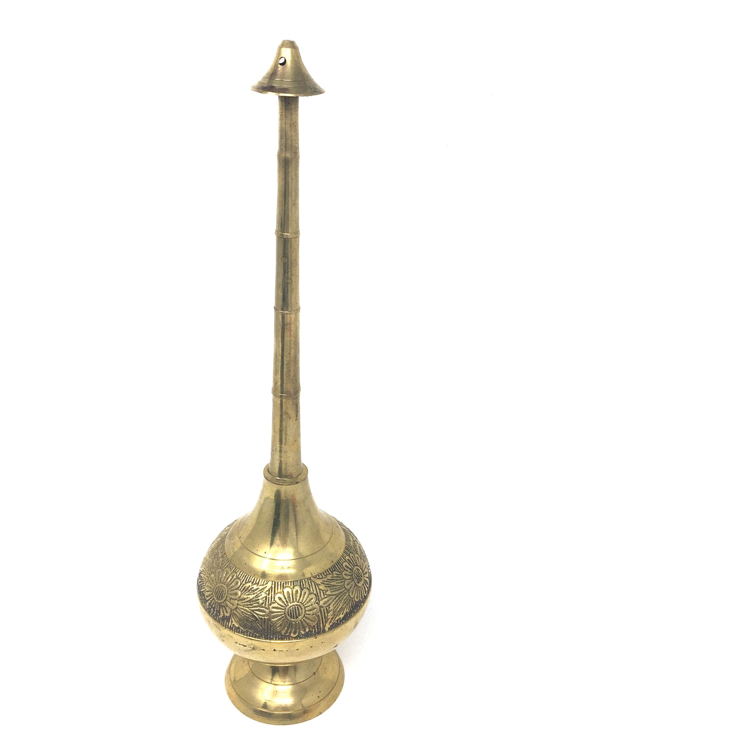 Handcrafted Decorative Brass India Gulabdani Perfume Rose Water Sprinkler 13.5"