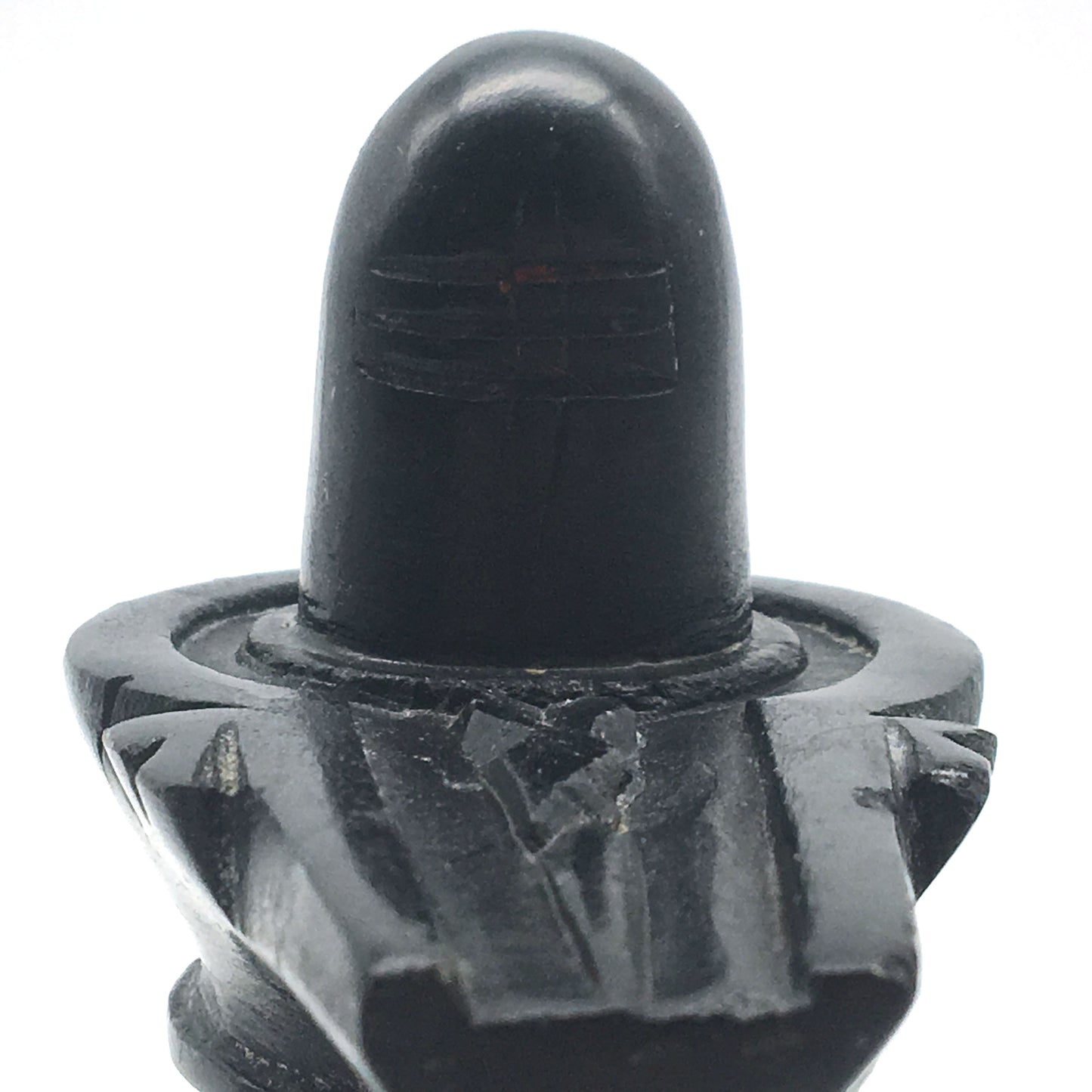 Handcrafted 100% Black Marble India Siva Shiva Lingam Idol Statue 3" - Montecinos Ethnic