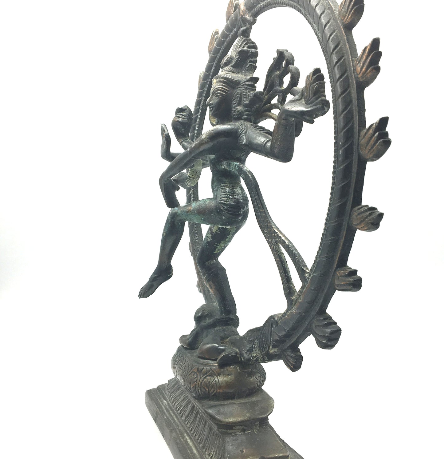 Handcrafted Vintage Brass India God Lord Nataraj Nataraja - Shiva Statue 12.75 - Montecinos Ethnic