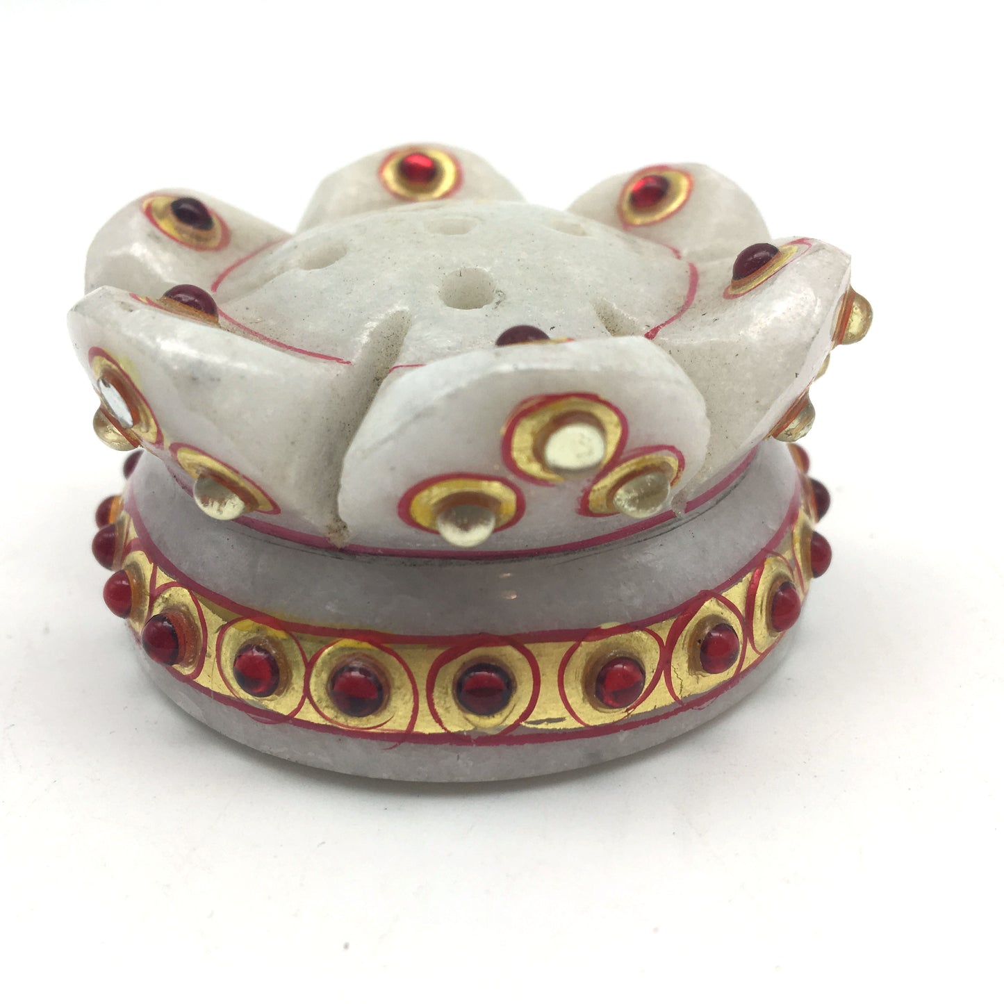 Handcrafted Marble Flower Shaped Decorative Incense Burner Holder for Stick Ince - Montecinos Ethnic