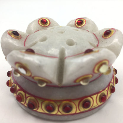 Handcrafted Marble Flower Shaped Decorative Incense Burner Holder for Stick Ince - Montecinos Ethnic