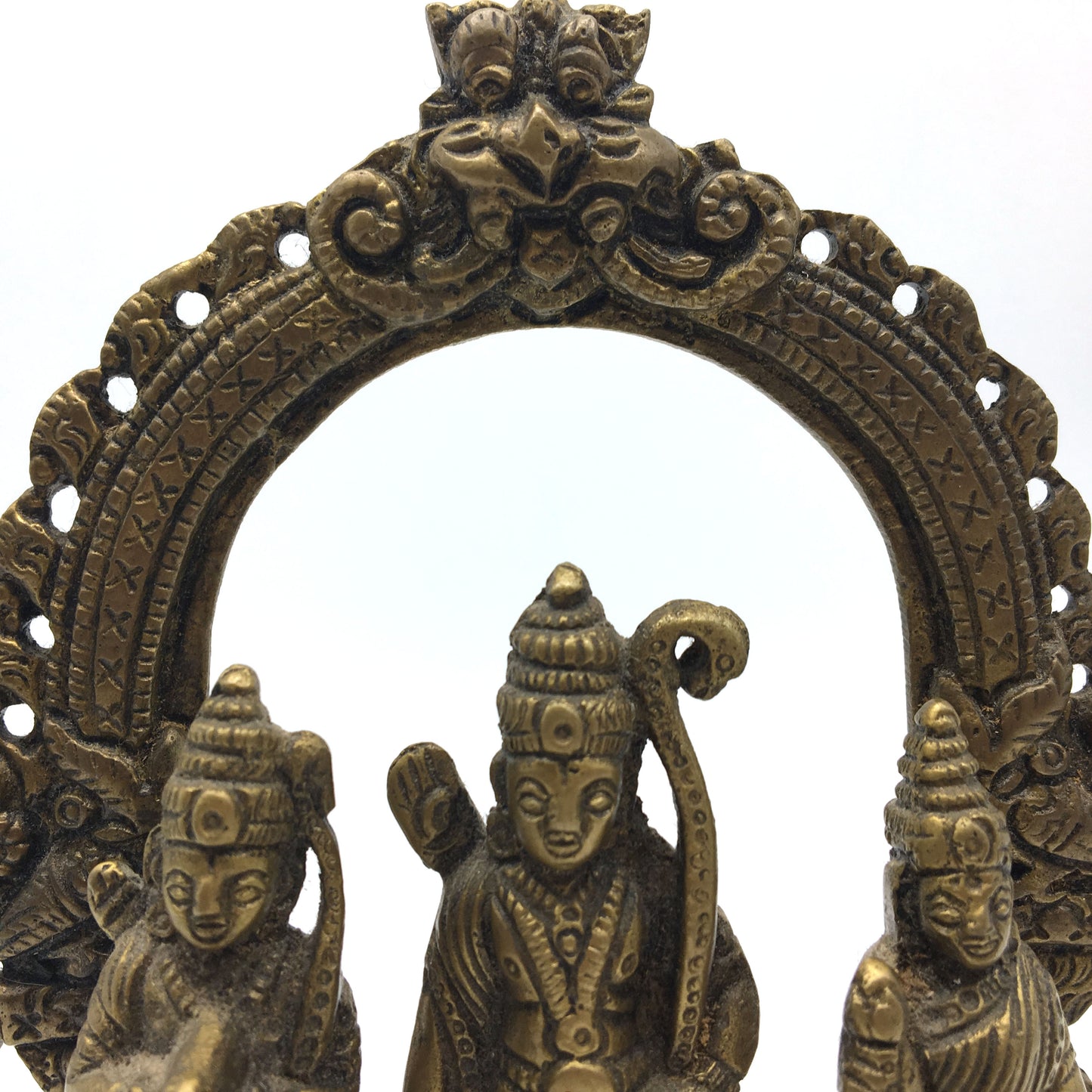 Ramdarbar Handcrafted India Gods Brass Statue Rama Sita Lakshmana Hanuman 7" - Montecinos Ethnic