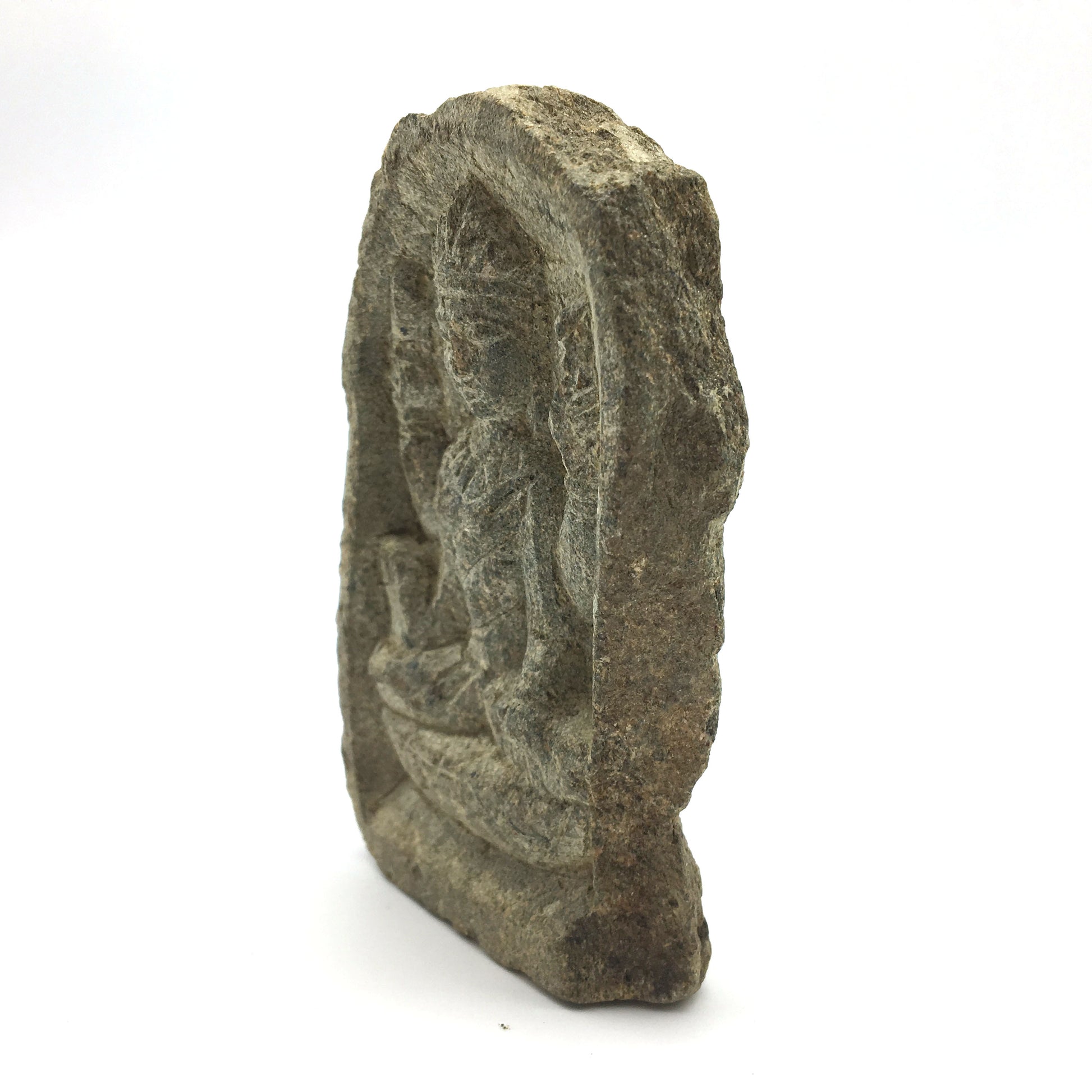 Solid Stone Hand-carved  India Goddess Maha Lakshmi Laxmi  Sculpture Figure 3.5" - Montecinos Ethnic