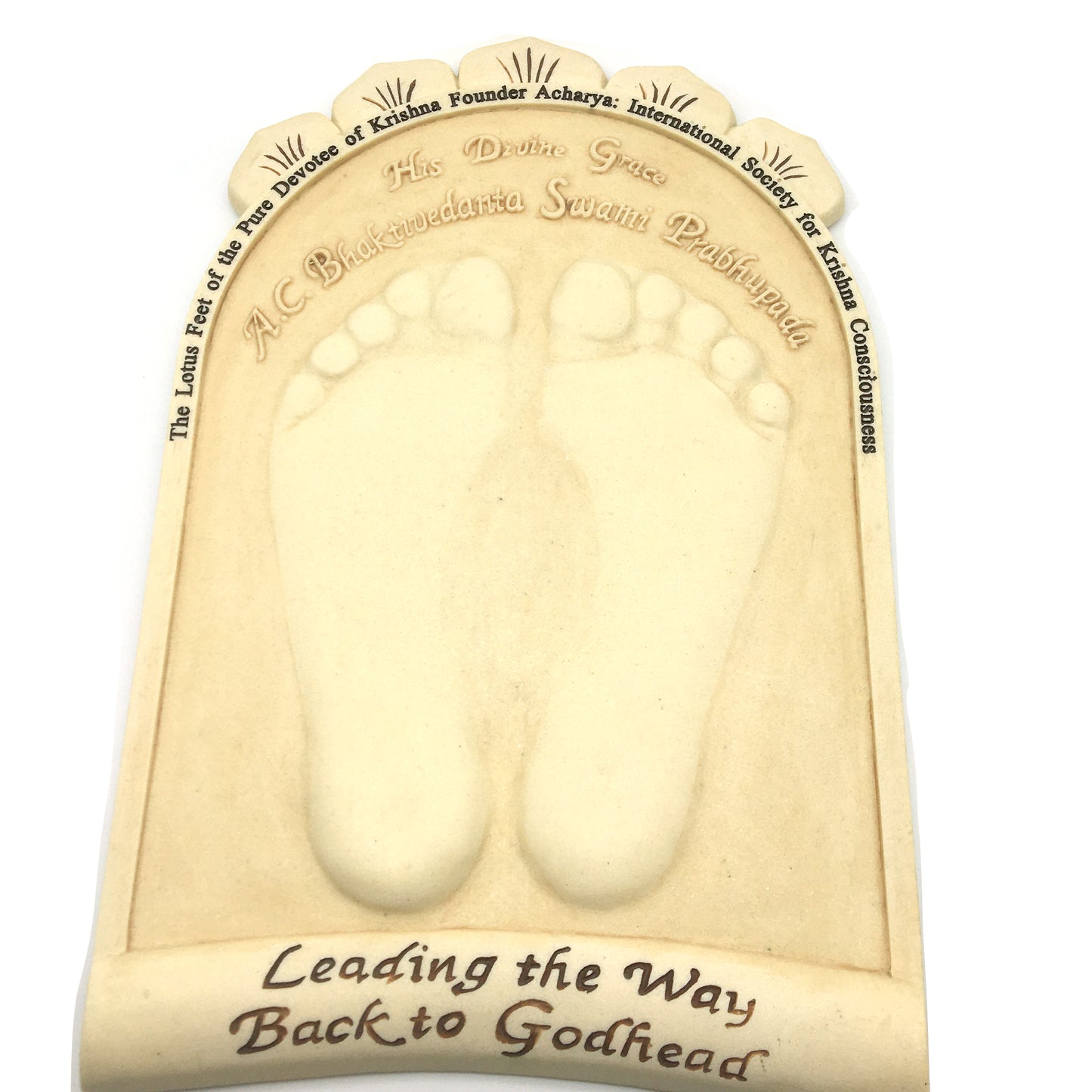 Bhaktivedanta Swami Srila Prabhupada's Lotus Feet Impression Casting 15.25" Long