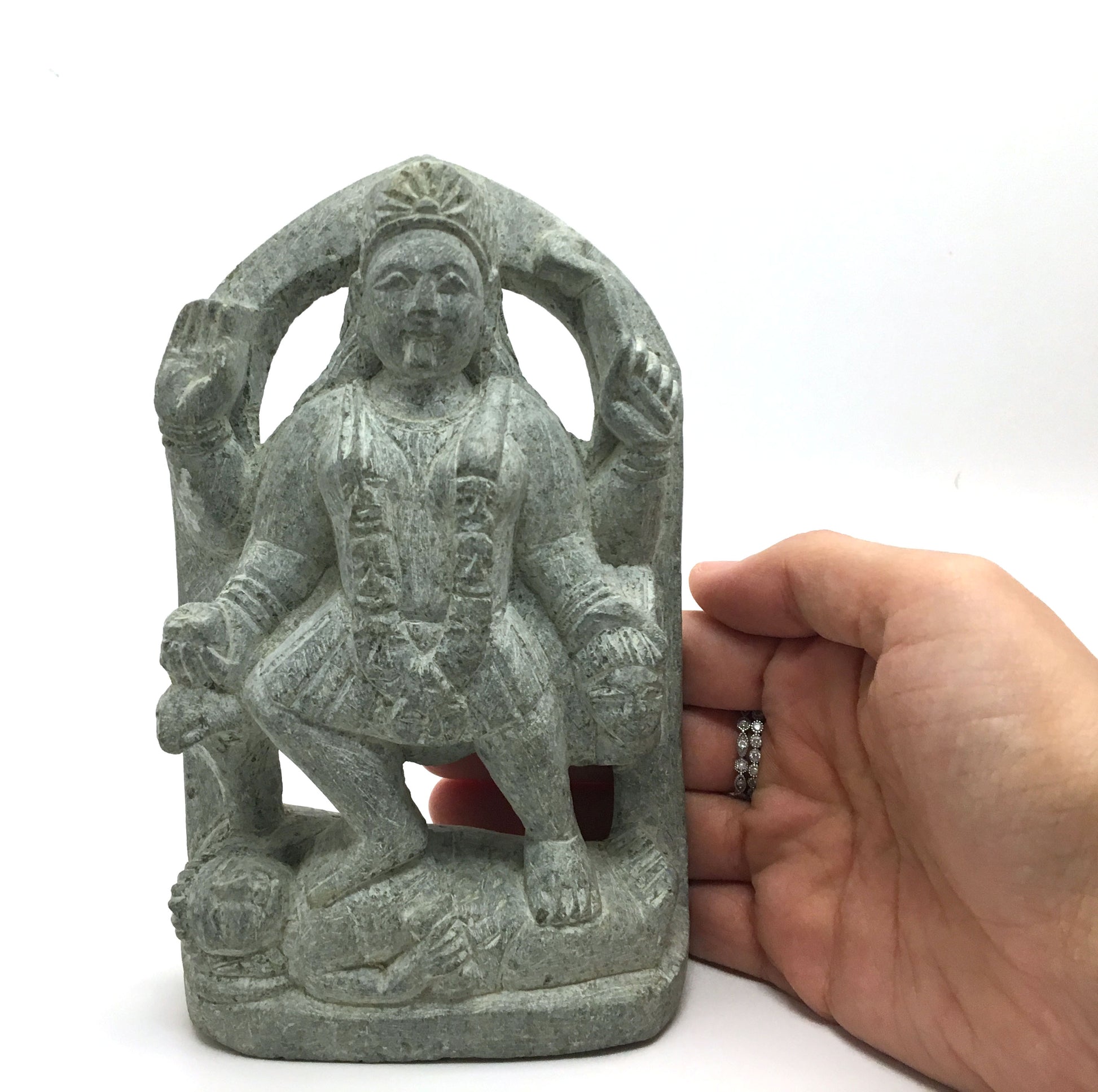 Unique Handcrafted Stone India Goddess Mata Kali Ma Standing Over Shiva Statue - Montecinos Ethnic