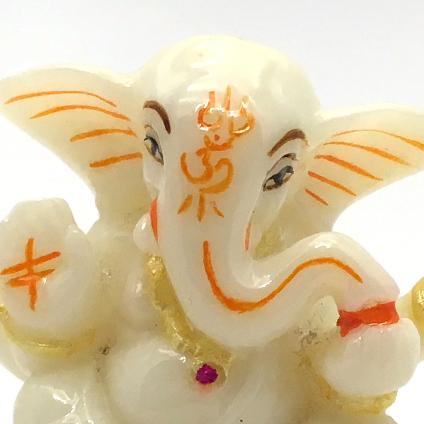 Handmade Set of 2 Ganesh Ganapati Hindu Elephant God Obstacle Remover Statue