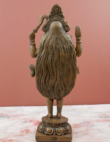 Goddess Kali Statue | Cold Cast Bronze Divine Mother Handmade Altar Statue 11"