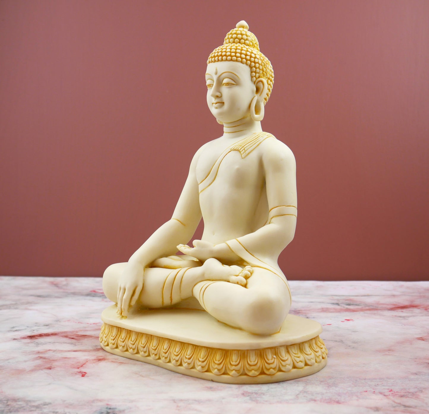 Buddha Statue | Beautiful Earth Witness Mudra Dhyana Buddha Altar Statue 10"