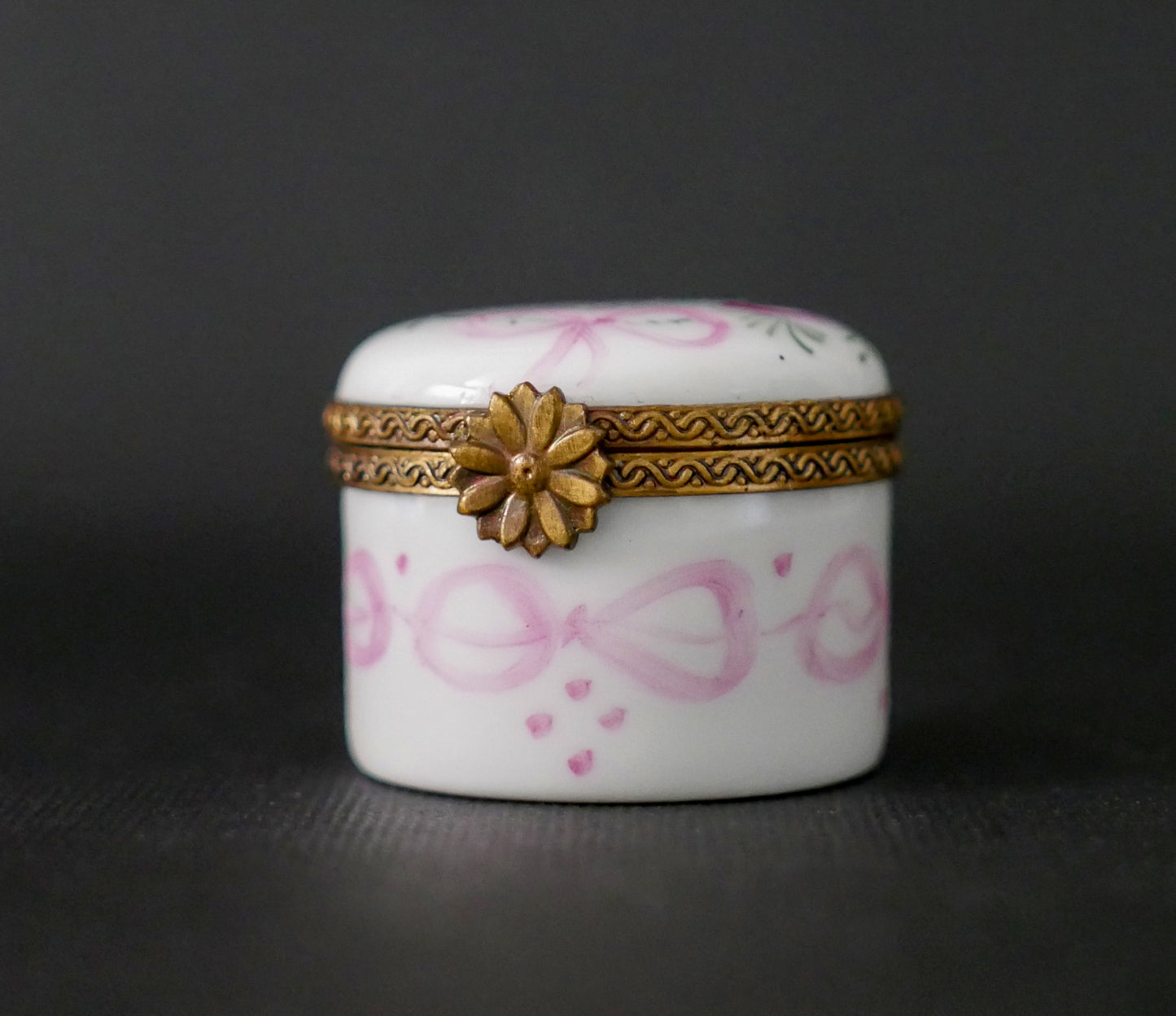 Limoges Porcelain Trinket Box | Miniature France Handmade Vintage Box - Signed