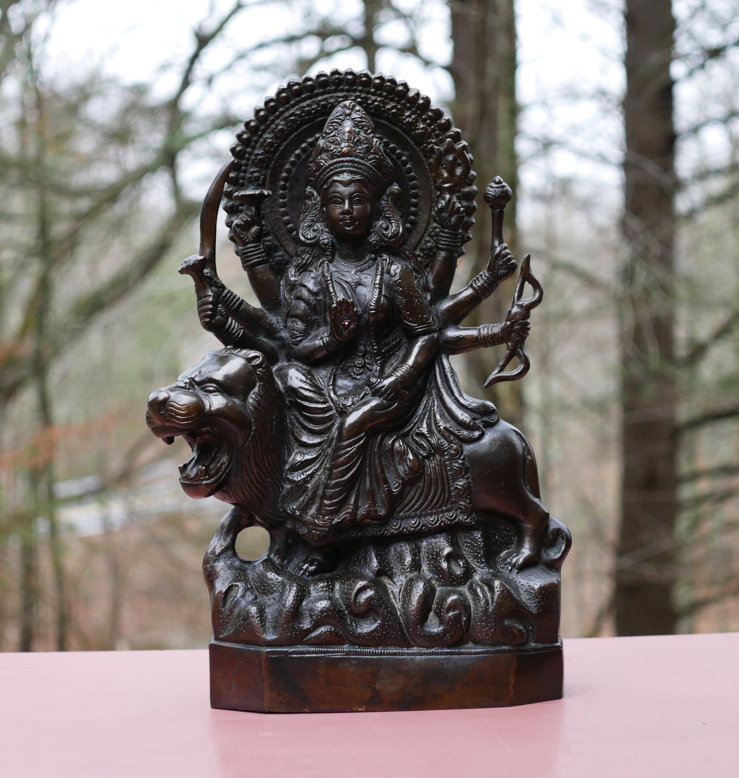Black Durga Goddess Statue
