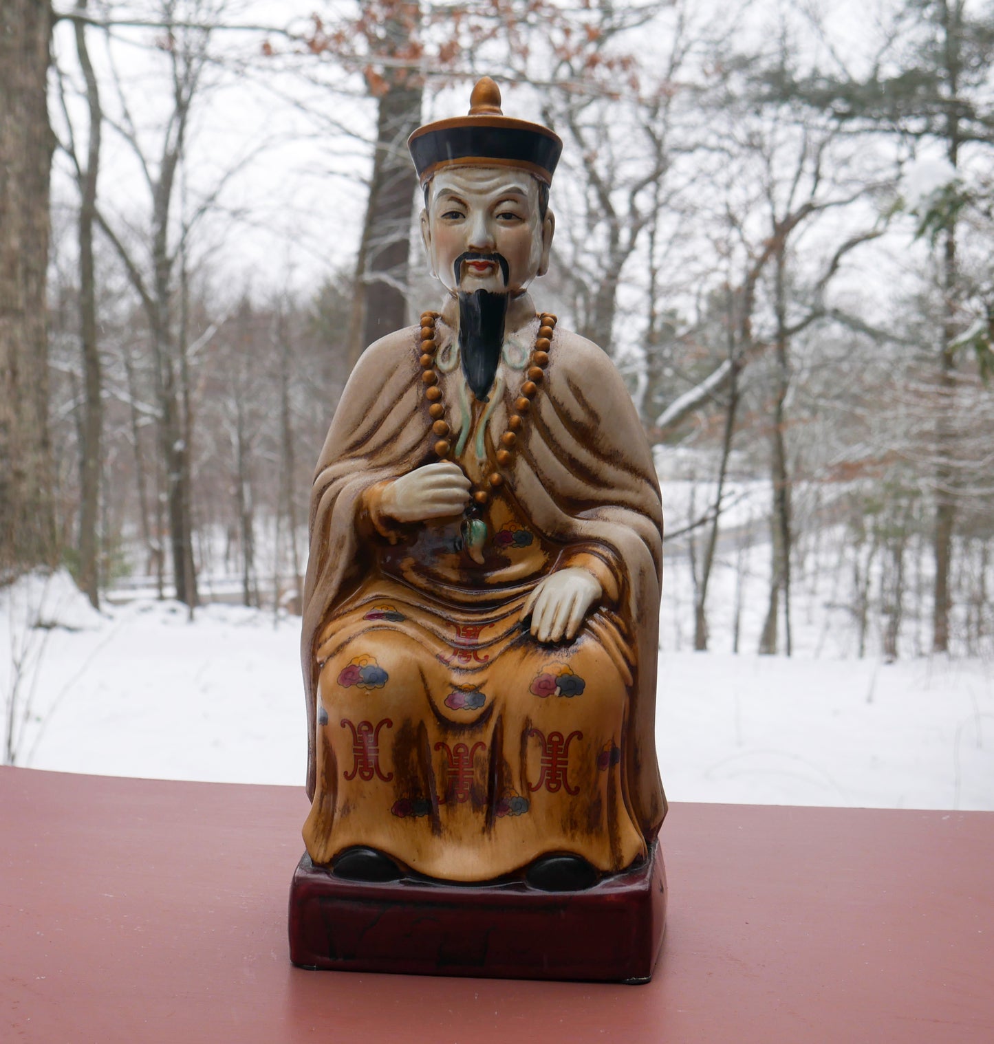 Chinese Empreror Ceramic Statue