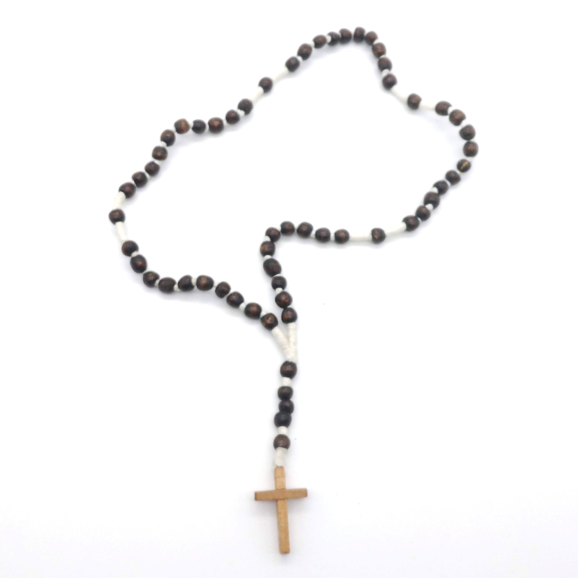 Rosary - Wooden Prayer Beads - Cross pendent - Montecinos Ethnic