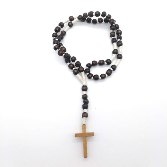 Rosary - Wooden Prayer Beads - Cross pendent - Montecinos Ethnic